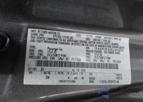 2014 Ford Focus Se from USA, damaged, VIN 1FADP3F23EL215276